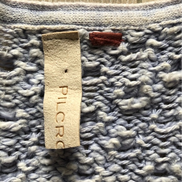 Anthropologie Pilcro Textured Wide Neck Cotton Sweater Size L - Picture 4 of 12